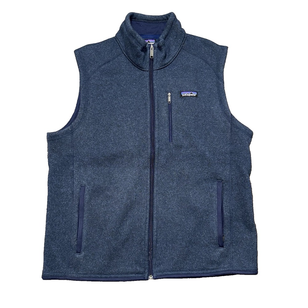 Patagonia Men's Better Sweater Vest Navy Blue Nena Full Zip Fleece Size Large